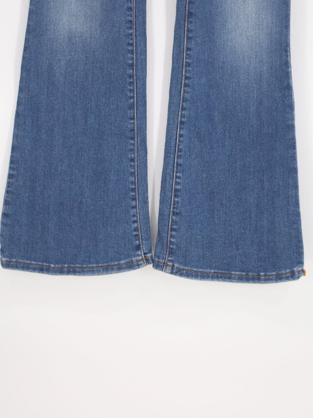 Allen B by Allen Schwartz Jeans Patchwork Sequin Distressed Flare Boho Size 6 - Picture 5 of 10